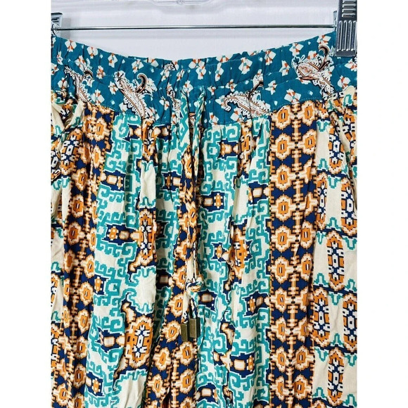 Gypsy 05 Global Village Mosaic Rayon Pants Geometric Boho Hippie Size S - Picture 2 of 11
